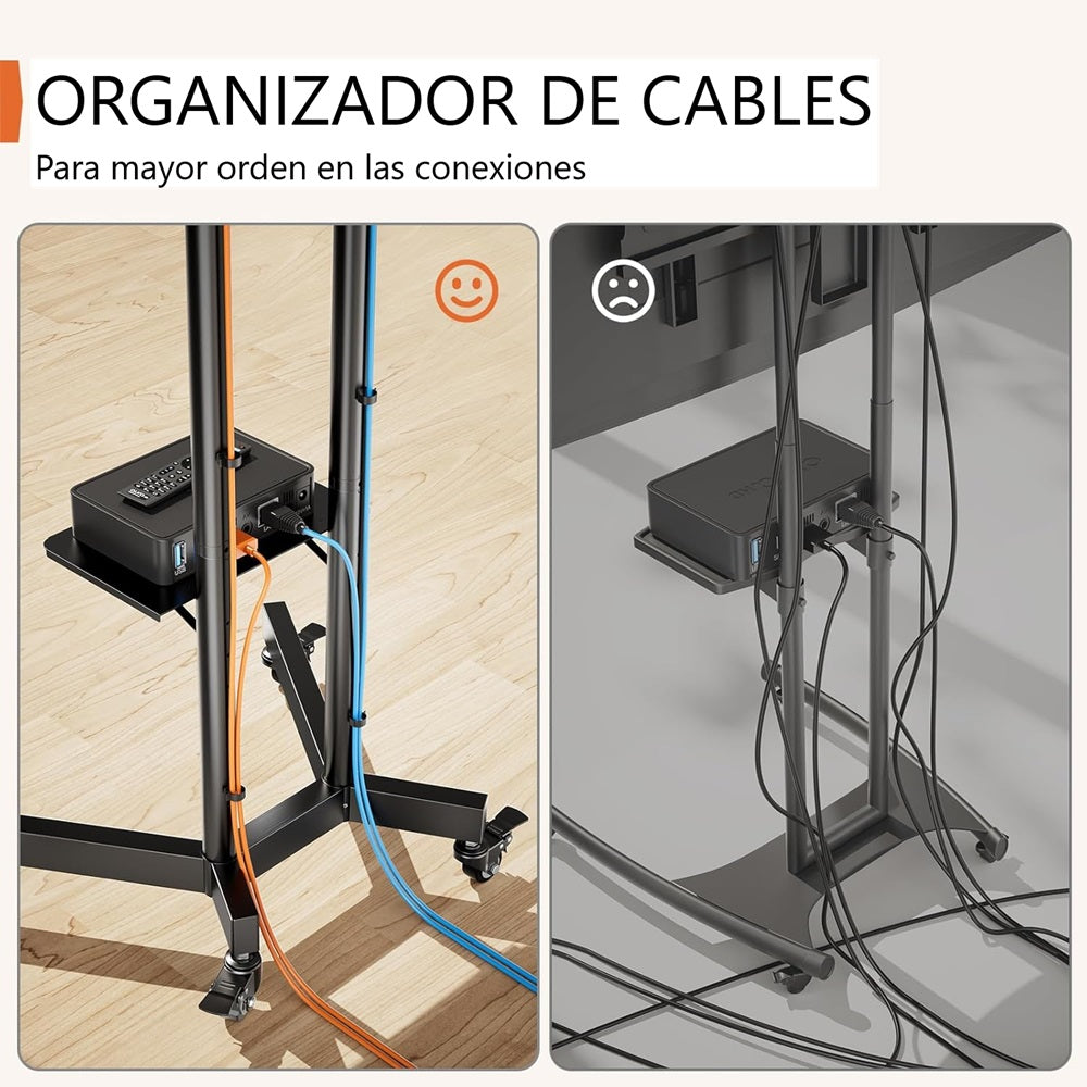 Rack Soporte Pedestal Para Tv 32 - 65 Altura Regulable