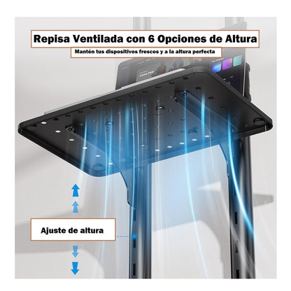 Rack Soporte Pedestal Para Tv 32 - 65 Altura Regulable